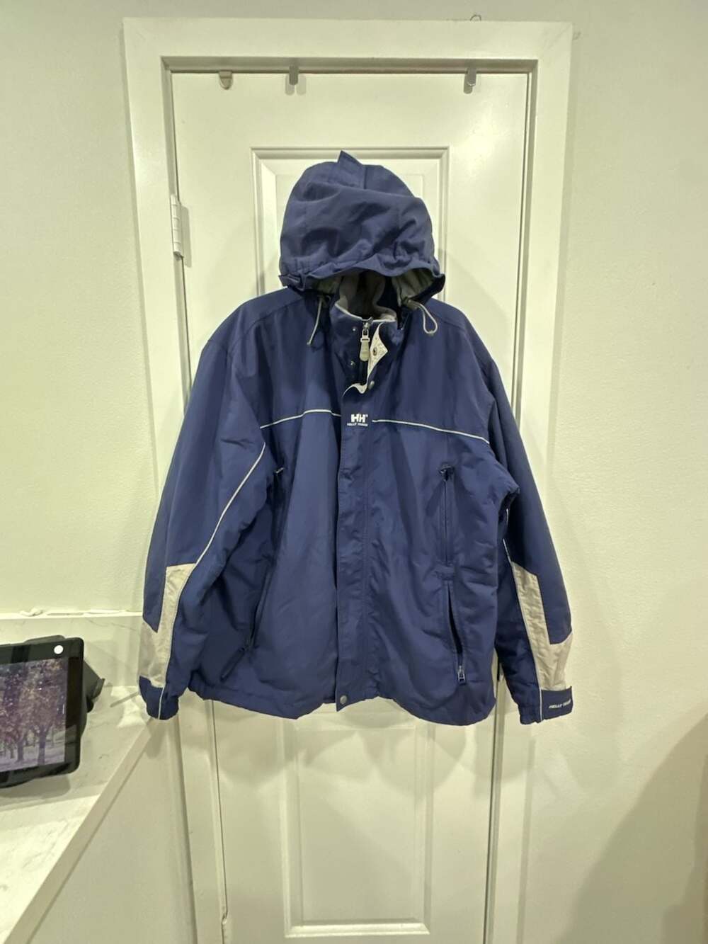 Helly Hansen Vintage Helly Tech Waterproof Hooded Rain Jacket Blue